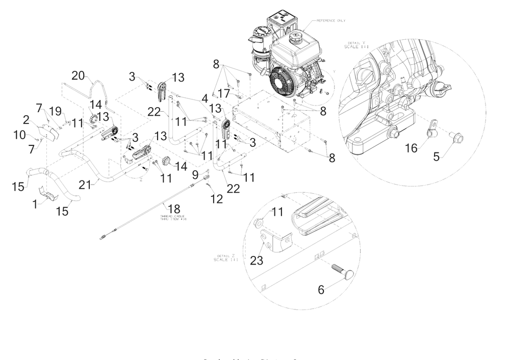Handle Diagram and Parts List for CB2800 (24A667A710)(2017) Cub Cadet Sprayer